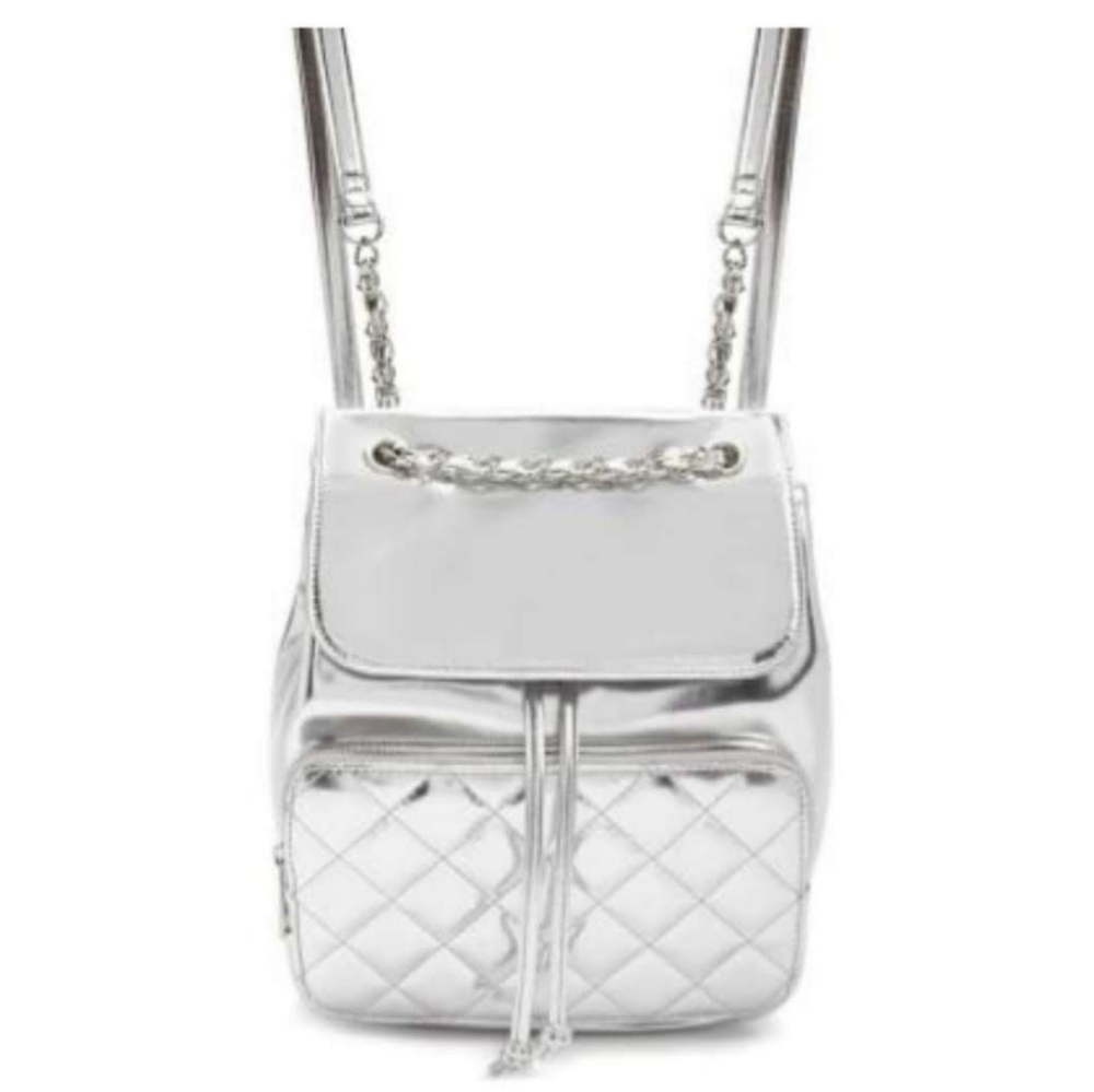 3/$20 🌻 Forever 21 Silver Quilted Backpack
